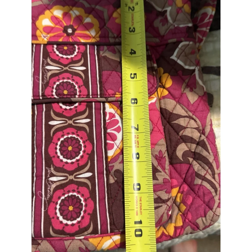 Vera Bradley Women's Hipster Crossbody Purse Carnaby Floral Cranberry 10x11 EUC